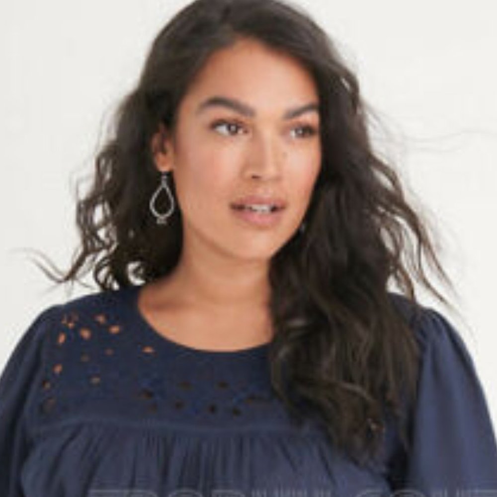 Ryllace Blue Organic Cotton Swing Top